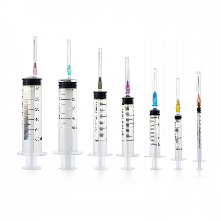 Sterile Hypodermic Syringes with Needle for Single Use